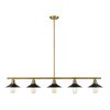 Z-Lite Casa 5 Light Island/Billiard, Factory Brass & Matte Black 613-5L-FB+MB